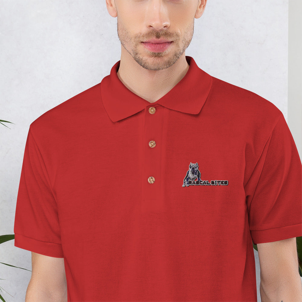  Cute Red Color Spitz Dog Men's Polo Shirt Short Sleeve